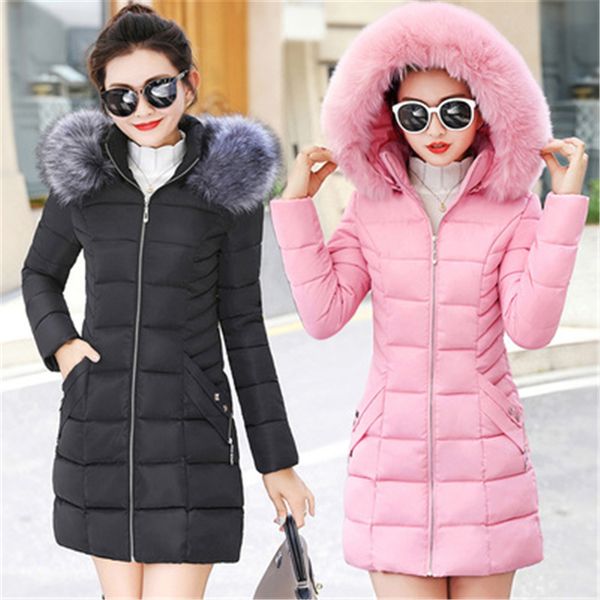 winter women cotton coats plus size parkas for women's long coats elegant female fur coat long down cotton parkas femme t646, Black
winter women cotton coats plus size parkas for women's long coats elegant female fur coat long down cotton parkas femme t646, Black