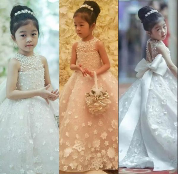 new flower girls dresses jewel neck 3d flowers bow belt beaded pearls princess floor length kids bridesmaid dress girls pageant ball gown, White;blue
new flower girls dresses jewel neck 3d flowers bow belt beaded pearls princess floor length kids bridesmaid dress girls pageant ball gown, White;blue
