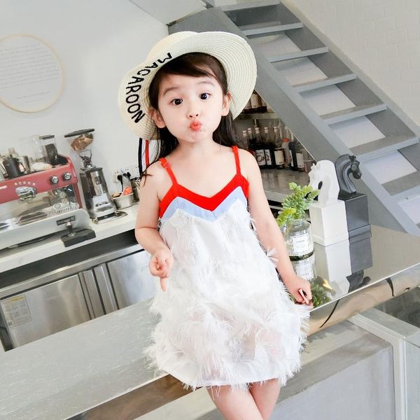 summer summer baby girls solid white dresses pattern sleeveless fur design strap dress cotton kids toddler sundress, Red;yellow
summer summer baby girls solid white dresses pattern sleeveless fur design strap dress cotton kids toddler sundress, Red;yellow