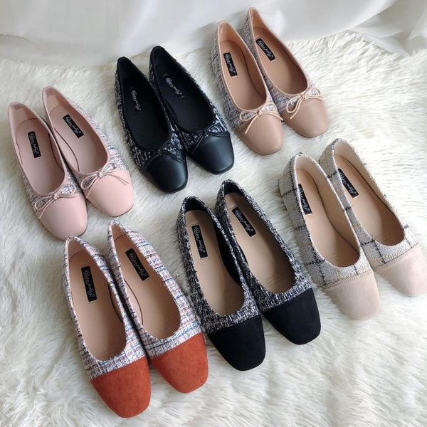 tweed mixed color square toe ballet flats woman slip on shallow shoes comfy casual bow-knot moccasins ladies soft bottom loafers, Black
tweed mixed color square toe ballet flats woman slip on shallow shoes comfy casual bow-knot moccasins ladies soft bottom loafers, Black