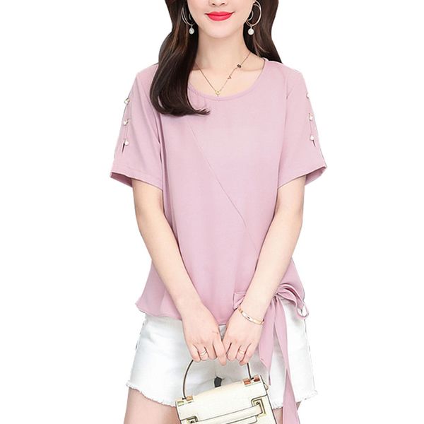 new womens 2019 summer blouse women chiffon women's solid shirt bow blouses women plus size belt feamle blusas, White
new womens 2019 summer blouse women chiffon women's solid shirt bow blouses women plus size belt feamle blusas, White