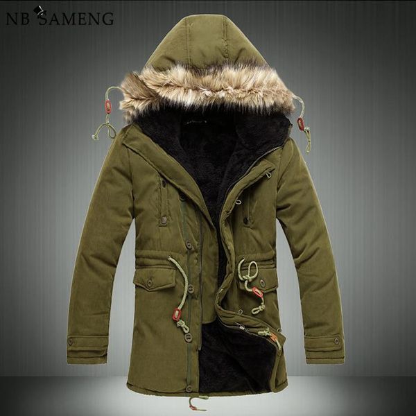 wholesale- men's parkas men winter down jacket fur coat causal long male warm mens duck parka homme park brand clothing erkek, Black
wholesale- men's parkas men winter down jacket fur coat causal long male warm mens duck parka homme park brand clothing erkek, Black