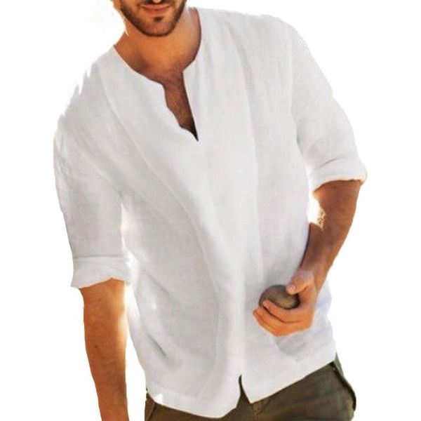 mens chinese style casual loose t-shirts solid cotton v neck long sleeve t-shirts male solid vintage tee, White;black
mens chinese style casual loose t-shirts solid cotton v neck long sleeve t-shirts male solid vintage tee, White;black