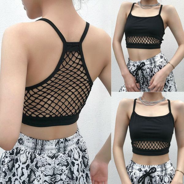 women girls summer punk style cool sleeveless hollow out backless solid color slim fit club sports gym black crop vest, Black;blue
women girls summer punk style cool sleeveless hollow out backless solid color slim fit club sports gym black crop vest, Black;blue