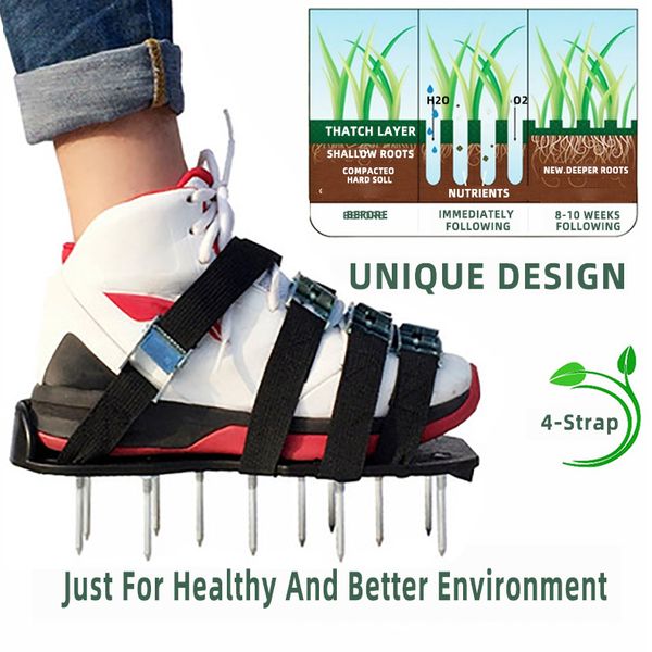 lawn aerator shoes with 26 spikes and 4 adjustable straps, heavy duty spiked sandals for aerating your yard lawn grass universal size
lawn aerator shoes with 26 spikes and 4 adjustable straps, heavy duty spiked sandals for aerating your yard lawn grass universal size