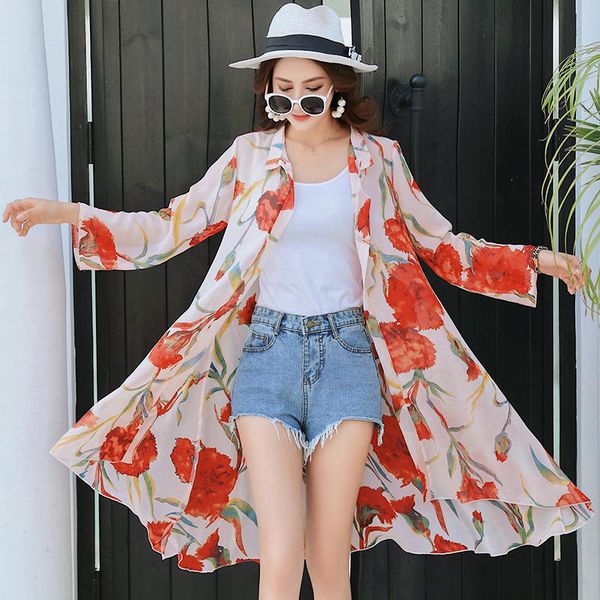 kimono cardigan blouse women summer casual print plus size chiffon blouse female elegant streetwear long beach q1442, White
kimono cardigan blouse women summer casual print plus size chiffon blouse female elegant streetwear long beach q1442, White