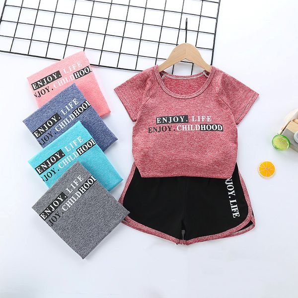 2020 new summer sets children suits 2pcs kids boys sports suit quick-drying clothing letters printed t shirt+shorts girls outfit, White
2020 new summer sets children suits 2pcs kids boys sports suit quick-drying clothing letters printed t shirt+shorts girls outfit, White