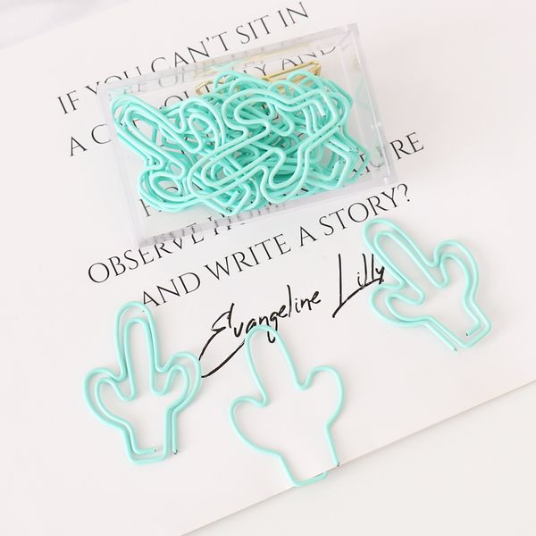20pcs/box cactus shape paper clips light green metal clips cartoon shape funny bookmark office shool stationery marking
20pcs/box cactus shape paper clips light green metal clips cartoon shape funny bookmark office shool stationery marking
