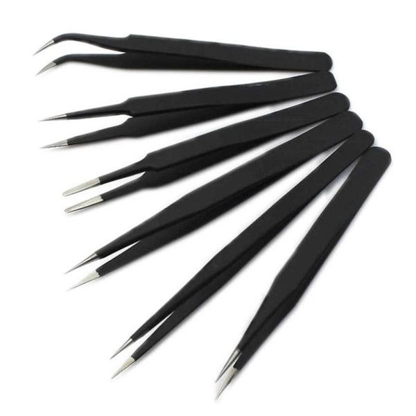 6pcs/lot precision esd tweezers set stainless steel anti-static tweezers repair tool soldering station welding assist g524
6pcs/lot precision esd tweezers set stainless steel anti-static tweezers repair tool soldering station welding assist g524