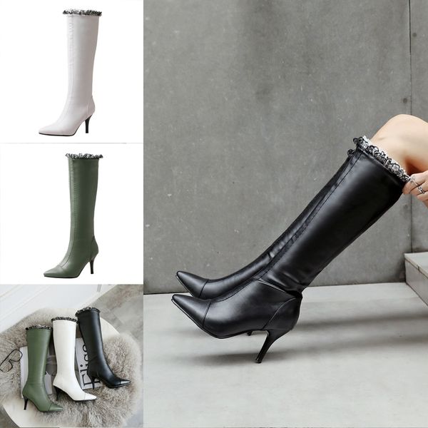 sagace 2020 women's winter boots snow boots lace pointed stiletto booties wild side zipper high tube shoes lady mujer botas, Black
sagace 2020 women's winter boots snow boots lace pointed stiletto booties wild side zipper high tube shoes lady mujer botas, Black