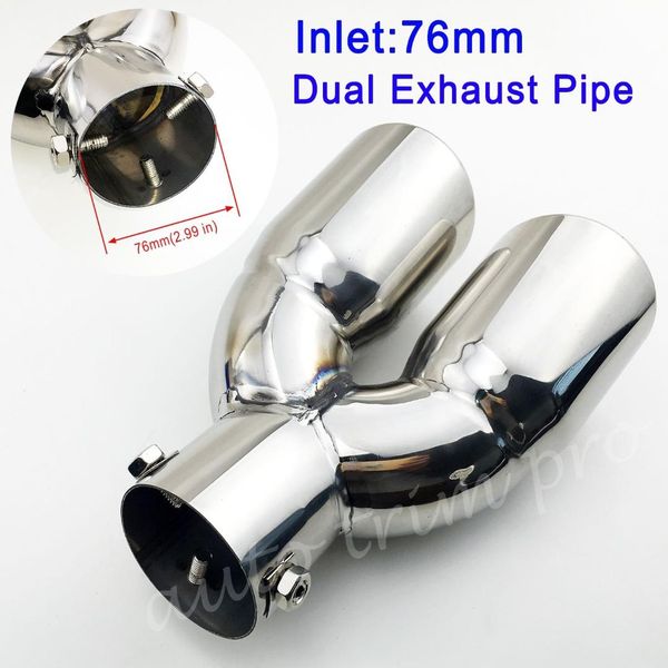 chrome 3" 76mm inlet universal car tail pipe exhaust rear muffler tip cover trim decorate accessories
chrome 3" 76mm inlet universal car tail pipe exhaust rear muffler tip cover trim decorate accessories