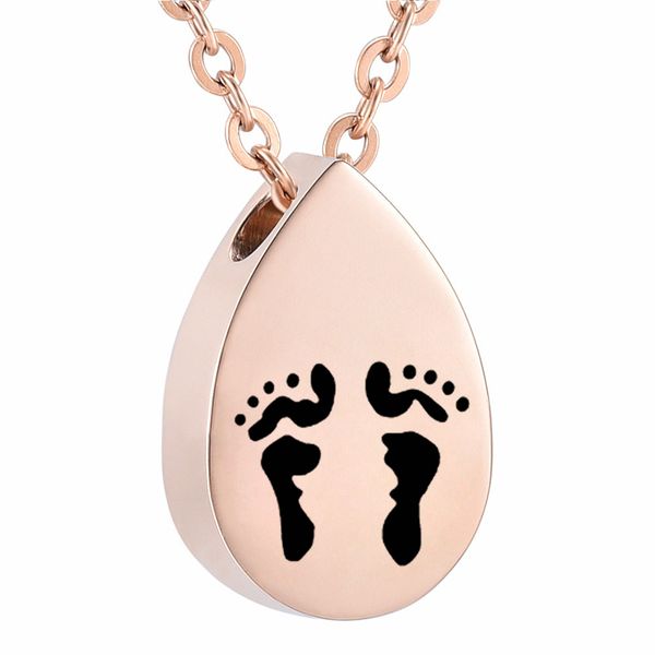 stainless steel water droplets urn necklace cremation urn pendant footprint with heart pendant memorial keepsake jewelry, Silver
stainless steel water droplets urn necklace cremation urn pendant footprint with heart pendant memorial keepsake jewelry, Silver