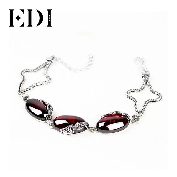edi alice natural chalcedony stone mystic red garnet bracelets for women bohemian vintage style sterling silver fine jewelry, Black
edi alice natural chalcedony stone mystic red garnet bracelets for women bohemian vintage style sterling silver fine jewelry, Black