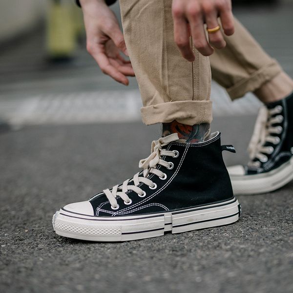canvas shoes men's skateboard shoes men's classic classic canvas high-sneakers comfortable and durable models, Black
canvas shoes men's skateboard shoes men's classic classic canvas high-sneakers comfortable and durable models, Black
