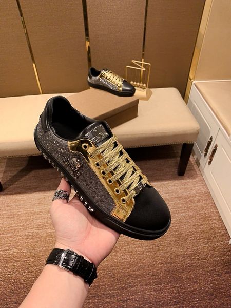 with box men p luxury mens genuine leather rocks man flat shoes sandals sneakers casual shoe, Black
with box men p luxury mens genuine leather rocks man flat shoes sandals sneakers casual shoe, Black