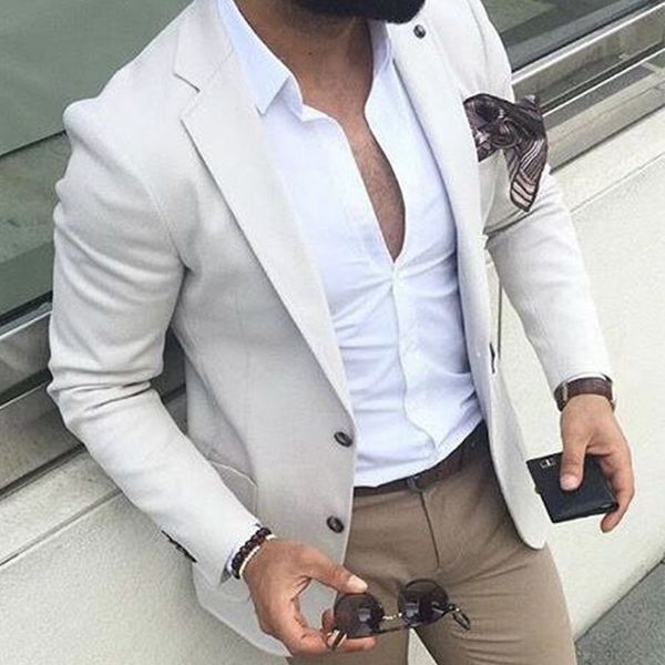 anniebritney ivory 2 piece slim fit men suit with khaki pants tailor made skinny groom wedding tuxedo prom wedding men suit set, White;black
anniebritney ivory 2 piece slim fit men suit with khaki pants tailor made skinny groom wedding tuxedo prom wedding men suit set, White;black