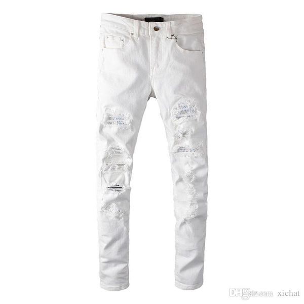 mens ripped distressed white jeans fashion designer slim fit washed motocycle denim pants panelled hip hop biker trousers pn625, Blue
mens ripped distressed white jeans fashion designer slim fit washed motocycle denim pants panelled hip hop biker trousers pn625, Blue