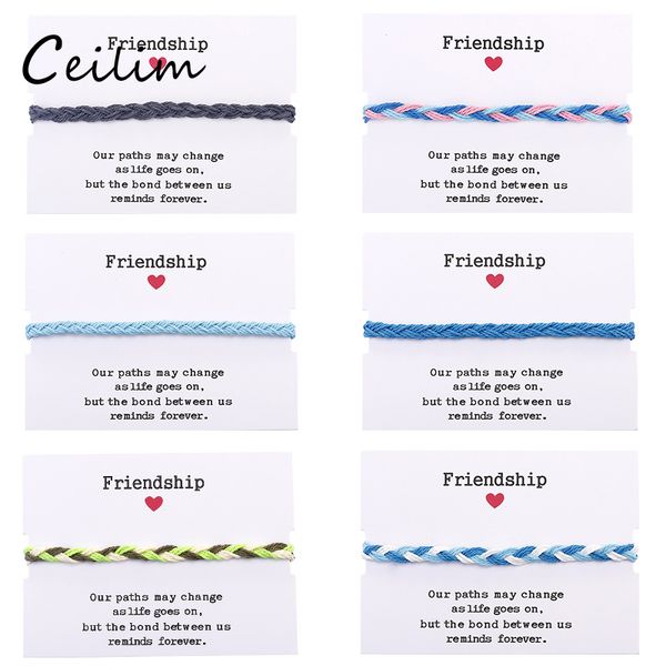 colorful handmade braided wax rope bracelet with friendship card for women girls friends fashion designer summer beach jewelry, Golden;silver
colorful handmade braided wax rope bracelet with friendship card for women girls friends fashion designer summer beach jewelry, Golden;silver