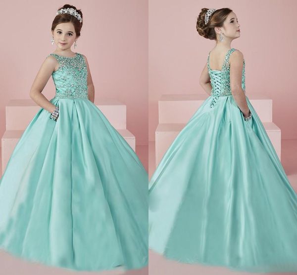 new shinning girl' pageant dresses 2020 sheer neck beaded crystal satin mint green flower girl gowns formal party dress for teens kids, White;red
new shinning girl' pageant dresses 2020 sheer neck beaded crystal satin mint green flower girl gowns formal party dress for teens kids, White;red
