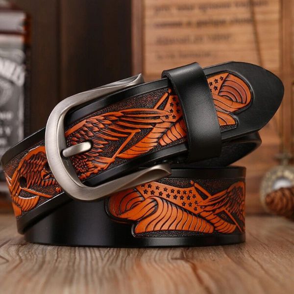 eagle belts for men genuine leather belt male vintage pin buckle strap for cowboy jeans cintos ceinture, Black;brown
eagle belts for men genuine leather belt male vintage pin buckle strap for cowboy jeans cintos ceinture, Black;brown