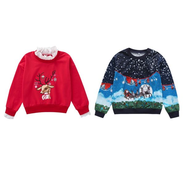 осень дети девочка мальчик рождество мультфильм печати кофты с длинным рукавом кофты, Black 
осень дети девочка мальчик рождество мультфильм печати кофты с длинным рукавом кофты, Black