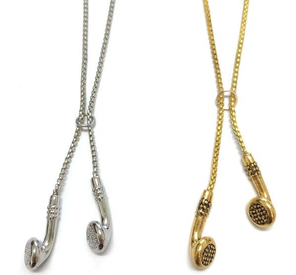 pendant necklace hip-hop fashion music earbuds metal men's clothing accessories necklaces wholesale, Silver
pendant necklace hip-hop fashion music earbuds metal men's clothing accessories necklaces wholesale, Silver