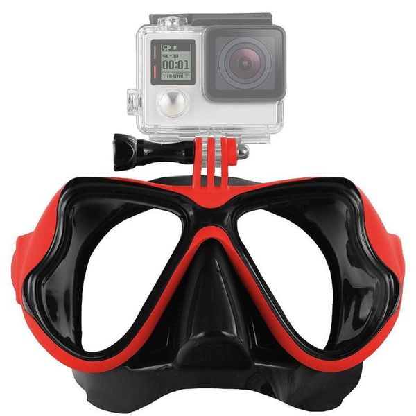 

durable lightweight camera diving goggle camera diving, swimming mount yellow, red, black, blue diving mask