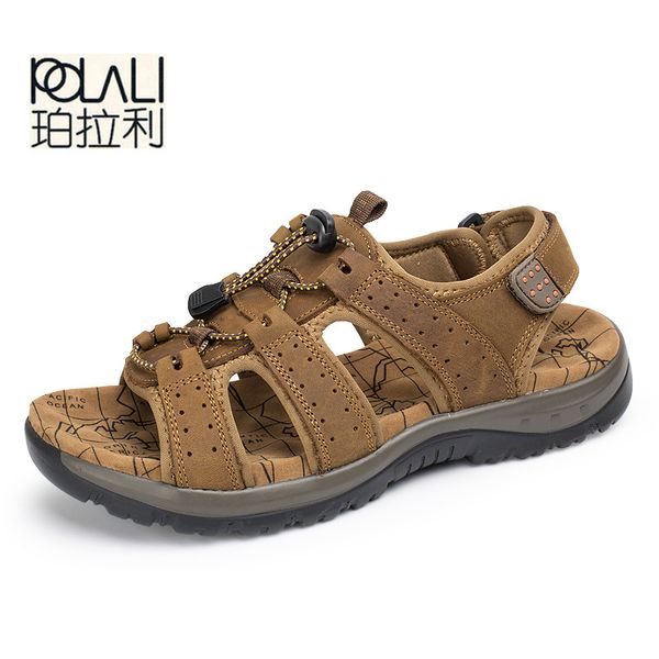 polali men shoes sandalias hombre beach summer men sandals casual shoes outdoor sandals men's summer genuine leather, Black 
polali men shoes sandalias hombre beach summer men sandals casual shoes outdoor sandals men's summer genuine leather, Black