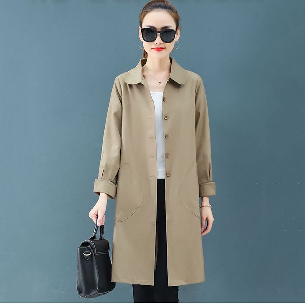 mid-length windbreaker women's 2019 spring and autumn new long-sleeved loose coat casual wild slim slimming windbreaker b68, Tan;black
mid-length windbreaker women's 2019 spring and autumn new long-sleeved loose coat casual wild slim slimming windbreaker b68, Tan;black