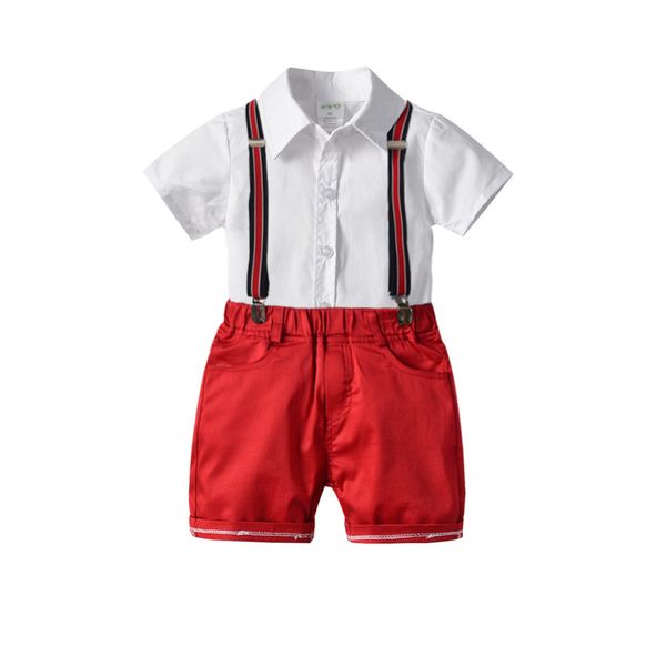 summer suit short sleeve shirt set new boys gentleman white shirt bib shorts four-piece set, Blue
summer suit short sleeve shirt set new boys gentleman white shirt bib shorts four-piece set, Blue