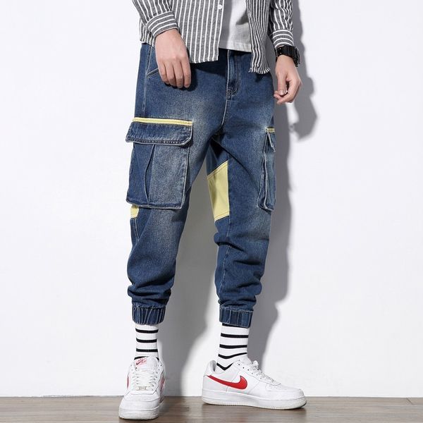 men's jeans hip mutil pockets athletic fit cargo pants men summer patchwork elastic loose big & tall relaxed denim, Blue
men's jeans hip mutil pockets athletic fit cargo pants men summer patchwork elastic loose big & tall relaxed denim, Blue