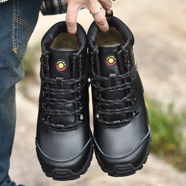classic men's boots italian handmade men's ankle boots outdoor waterproof basic work shoes winter lace-up shoes, Black
classic men's boots italian handmade men's ankle boots outdoor waterproof basic work shoes winter lace-up shoes, Black