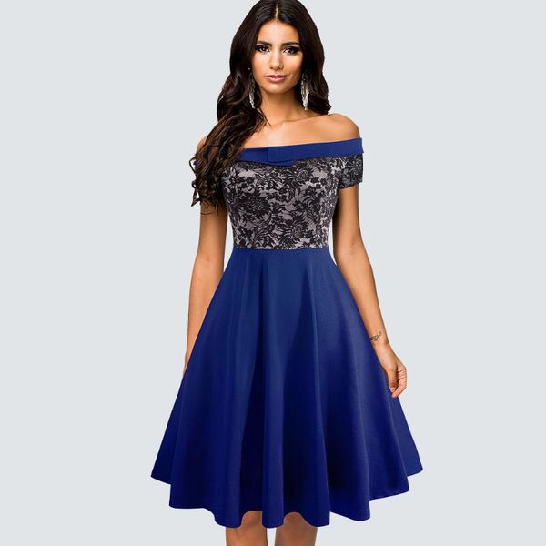 women off the shoulder sheath casual party bodycon summer dress vintage floral lace patchwork swing a-line dress ha051, Black;gray
women off the shoulder sheath casual party bodycon summer dress vintage floral lace patchwork swing a-line dress ha051, Black;gray
