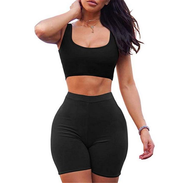 2020 skinny short two piece set crop and biker shorts multicolor bodycon matching sets summer clothes for women, White
2020 skinny short two piece set crop and biker shorts multicolor bodycon matching sets summer clothes for women, White