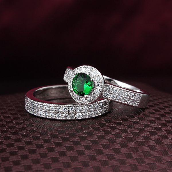 emerald round cut engagement ring set 18k white gold filled sparkling bridal womens rings couple rings size 6,7,8, Slivery;golden
emerald round cut engagement ring set 18k white gold filled sparkling bridal womens rings couple rings size 6,7,8, Slivery;golden
