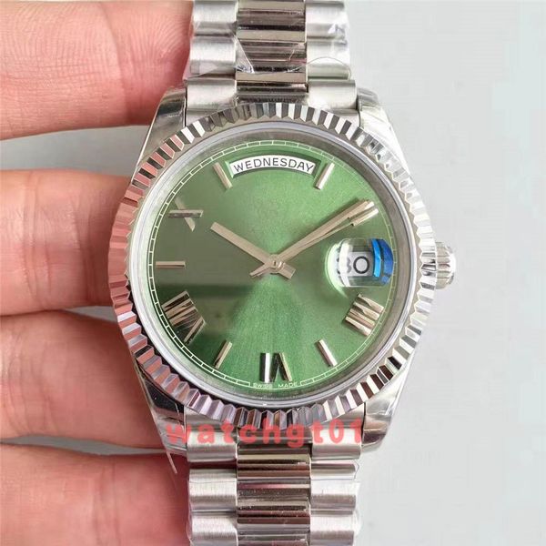 mens watch men sapphire crystal green roman dial day date 2813 automatic movement mechanical 41mm men's watches steel band wristwatches, Slivery;brown
mens watch men sapphire crystal green roman dial day date 2813 automatic movement mechanical 41mm men's watches steel band wristwatches, Slivery;brown