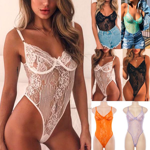 women hollow out jumpsuit sleeveless v neck lace slim fit leotard rompers for summer cxz, Black;white
women hollow out jumpsuit sleeveless v neck lace slim fit leotard rompers for summer cxz, Black;white