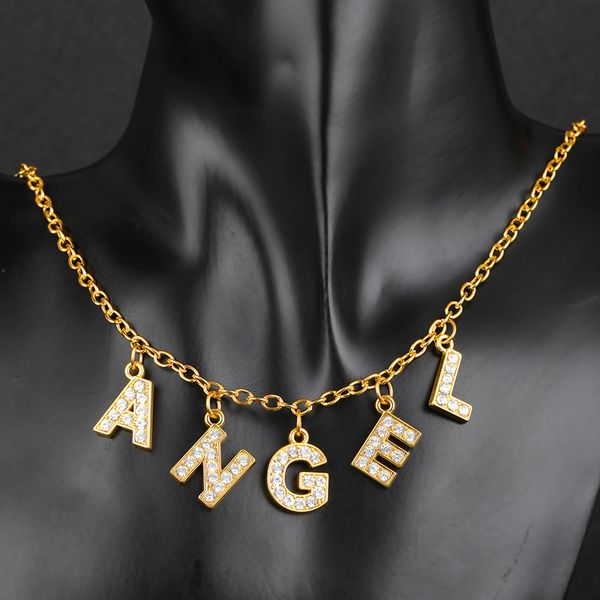 harajuku letter crystal angel choker necklaces for women lover couple zircon pendant necklace collars chain punk jewelry bijoux, Golden;silver
harajuku letter crystal angel choker necklaces for women lover couple zircon pendant necklace collars chain punk jewelry bijoux, Golden;silver