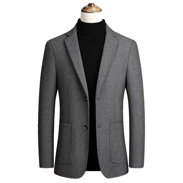 men wool blends coats spring autumn new solid color men's wool jacket mens slim fit jackets, Black
men wool blends coats spring autumn new solid color men's wool jacket mens slim fit jackets, Black