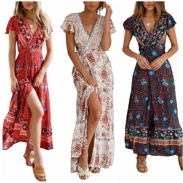 new summer women v-neck short sleeve loose a-line long dress fashion casual low-cut bohemian printing maxi dress cotton vestidos, Black;gray
new summer women v-neck short sleeve loose a-line long dress fashion casual low-cut bohemian printing maxi dress cotton vestidos, Black;gray