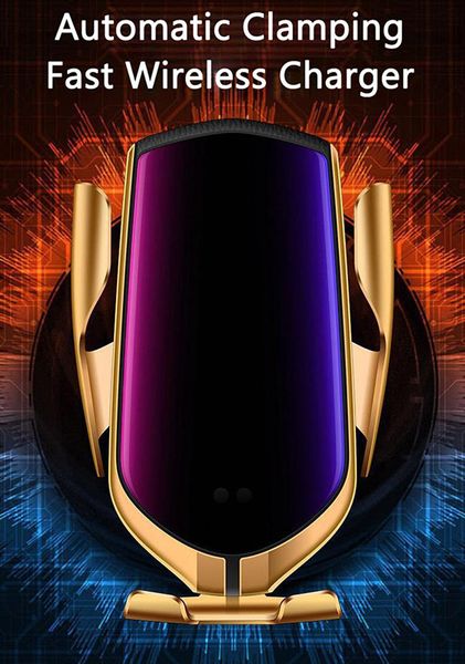 Wirele car charger automatic clamping for iphone android air vent phone holder 360 degree rotation 10w fa t charging with box Wirele car charger automatic clamping for iphone android air vent phone holder 360 degree rotation 10w fa t charging with box