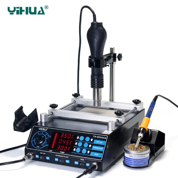 yihua 853aaa air soldering station with adjustable air bracket bga rework station ir repair ing
yihua 853aaa air soldering station with adjustable air bracket bga rework station ir repair ing