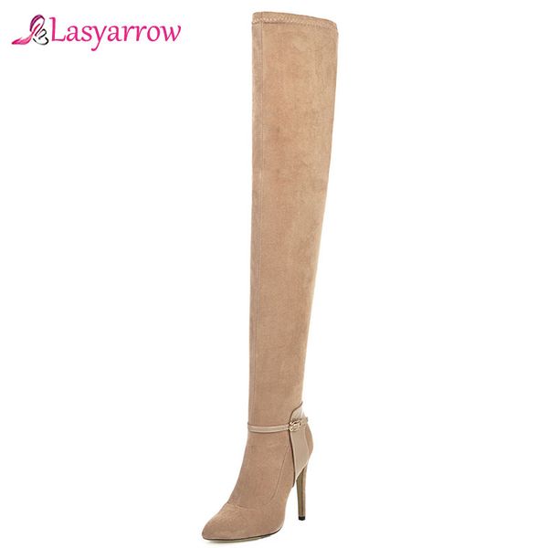 lasyarrow flock buckle over the knee boots thin heel black party thin high heel boots women pointed toe heels elegant j1117
lasyarrow flock buckle over the knee boots thin heel black party thin high heel boots women pointed toe heels elegant j1117