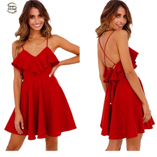 summer dress women's backless cross drwstring ruffles bundle waist v-neck strapless mini dresses summer vintage, Black;gray
summer dress women's backless cross drwstring ruffles bundle waist v-neck strapless mini dresses summer vintage, Black;gray