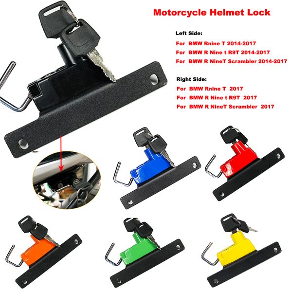 motorcycle left&right side aluminum alloy helmet lock mount hook with two keys for r nine t r9t 2014 2015 16 2017
motorcycle left&right side aluminum alloy helmet lock mount hook with two keys for r nine t r9t 2014 2015 16 2017