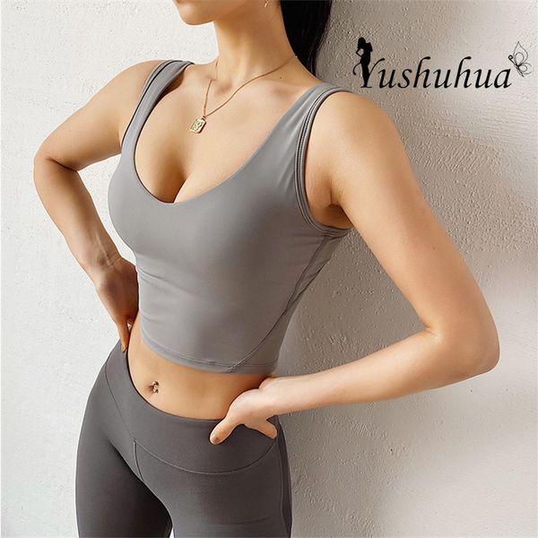 shockproof sports for women gym yoga u collar fitness push up crop active wear run tank elastic sport vest, White;red
shockproof sports for women gym yoga u collar fitness push up crop active wear run tank elastic sport vest, White;red
