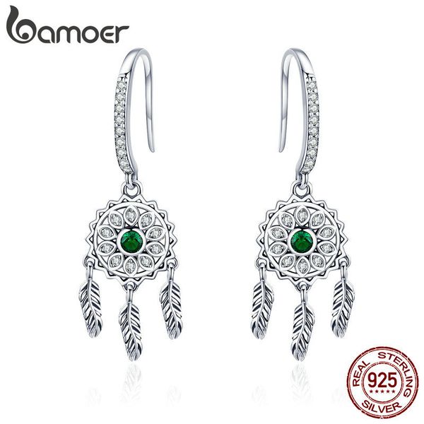 bamoer authentic 925 sterling silver vintage dream catcher green cz drop earrings for women sterling silver jewelry gift sce441 cx200628, Golden
bamoer authentic 925 sterling silver vintage dream catcher green cz drop earrings for women sterling silver jewelry gift sce441 cx200628, Golden