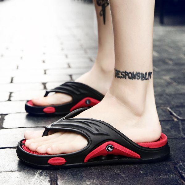 2019 summer massage slippers men comfortable anti-skid flip flops wear-resisting male sandbeach shoes male footwear, Black 
2019 summer massage slippers men comfortable anti-skid flip flops wear-resisting male sandbeach shoes male footwear, Black