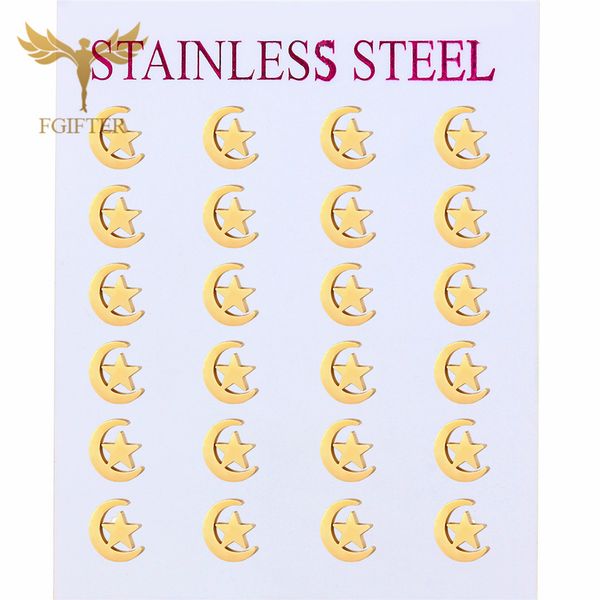 wholesale moon and star earrings set for men women girls stainless steel gold stud earrings, Golden;silver
wholesale moon and star earrings set for men women girls stainless steel gold stud earrings, Golden;silver
