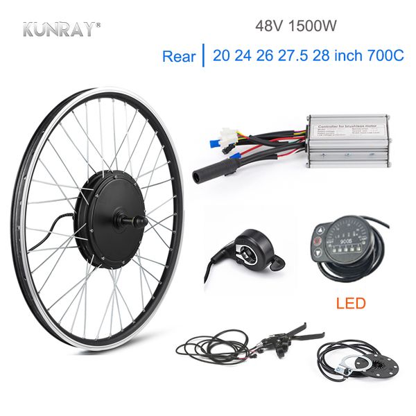 kunray 45km/h electric bike conversion kit 48v 1500w 35a brushless motor wheel 20" 26" rear electric bike wheel kt led display
kunray 45km/h electric bike conversion kit 48v 1500w 35a brushless motor wheel 20" 26" rear electric bike wheel kt led display